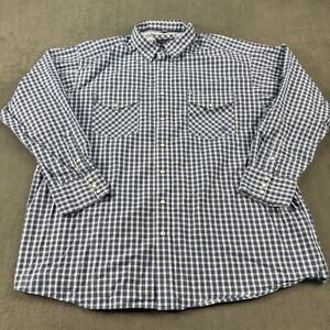 Ariat Pro Series Western Pearl Snap Shirt Men’s XXL Blue Vented Long Sleeve